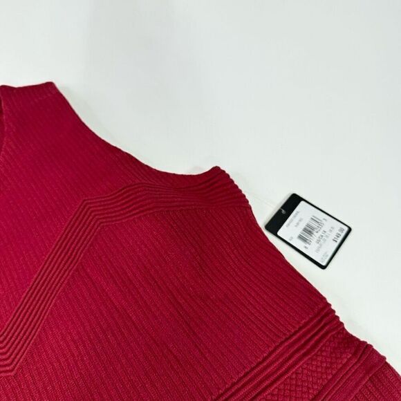 Rachel Roy Collection Dress Women’s 1X Ribbed Sleeveless ribbed Career NWT red - Picture 4 of 10